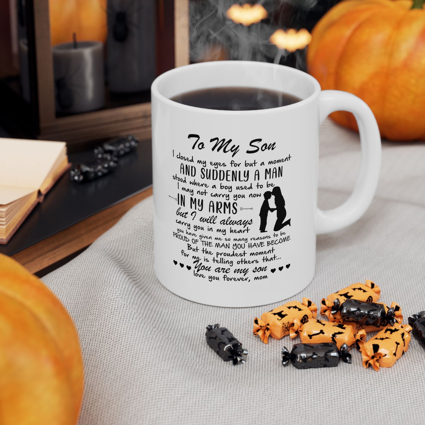 Mother to Son Mug – “To My Son, I Closed My Eyes…” Sentimental 11oz Ceramic Coffee Mug | Proud Mom Gift, Microwave & Dishwasher Safe