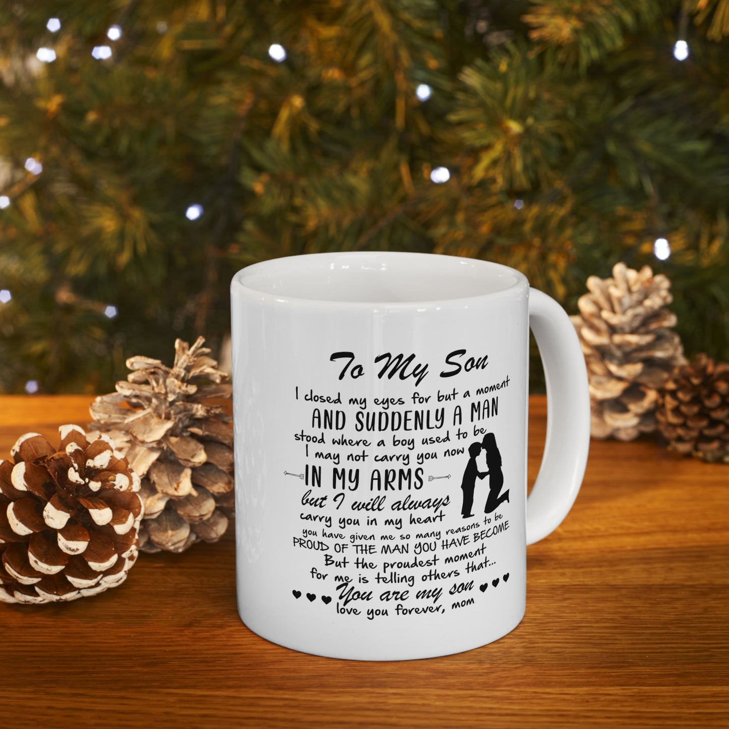 Mother to Son Mug – “To My Son, I Closed My Eyes…” Sentimental 11oz Ceramic Coffee Mug | Proud Mom Gift, Microwave & Dishwasher Safe