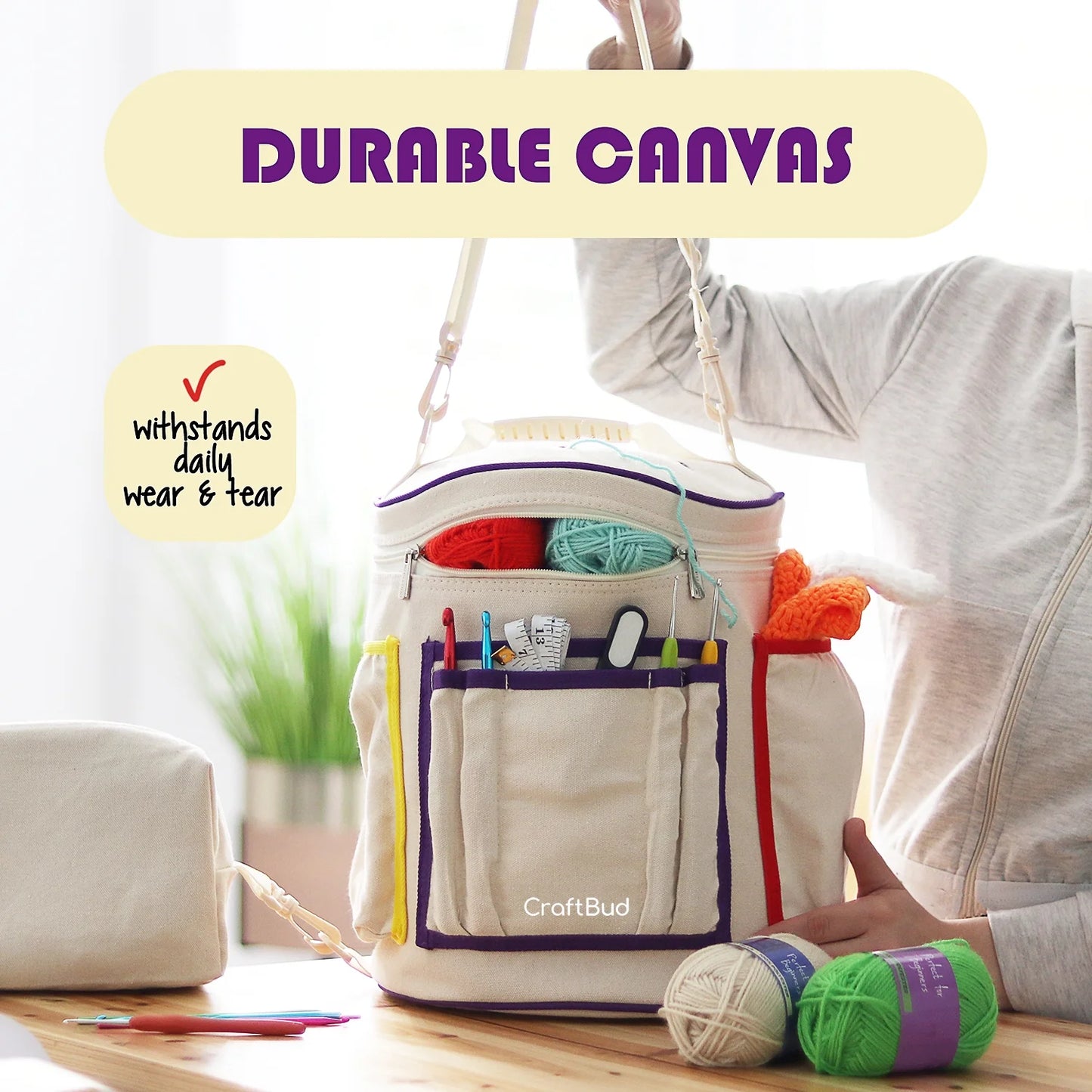 Crochet Kit for Beginners, Crochet Set with Cotton Yarn for Crochet with Crochet Bag