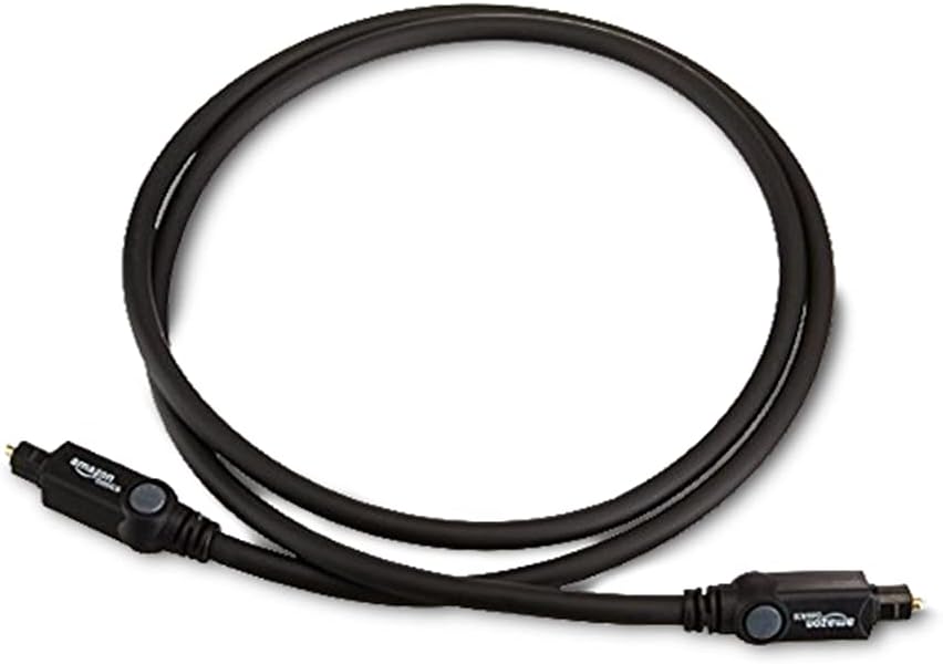 Toslink Digital Optical Audio Cable, Multi-Channel, for Audio System, Sound Bar, Home Theatre, Gold-Plated Connectors, 3.3 Feet, Black