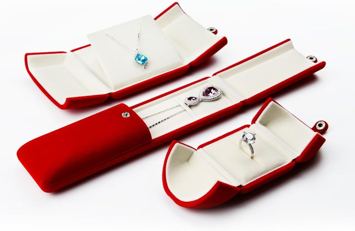 Red Jewelry Gift Box Necklace/Long Chain Storage Boxes