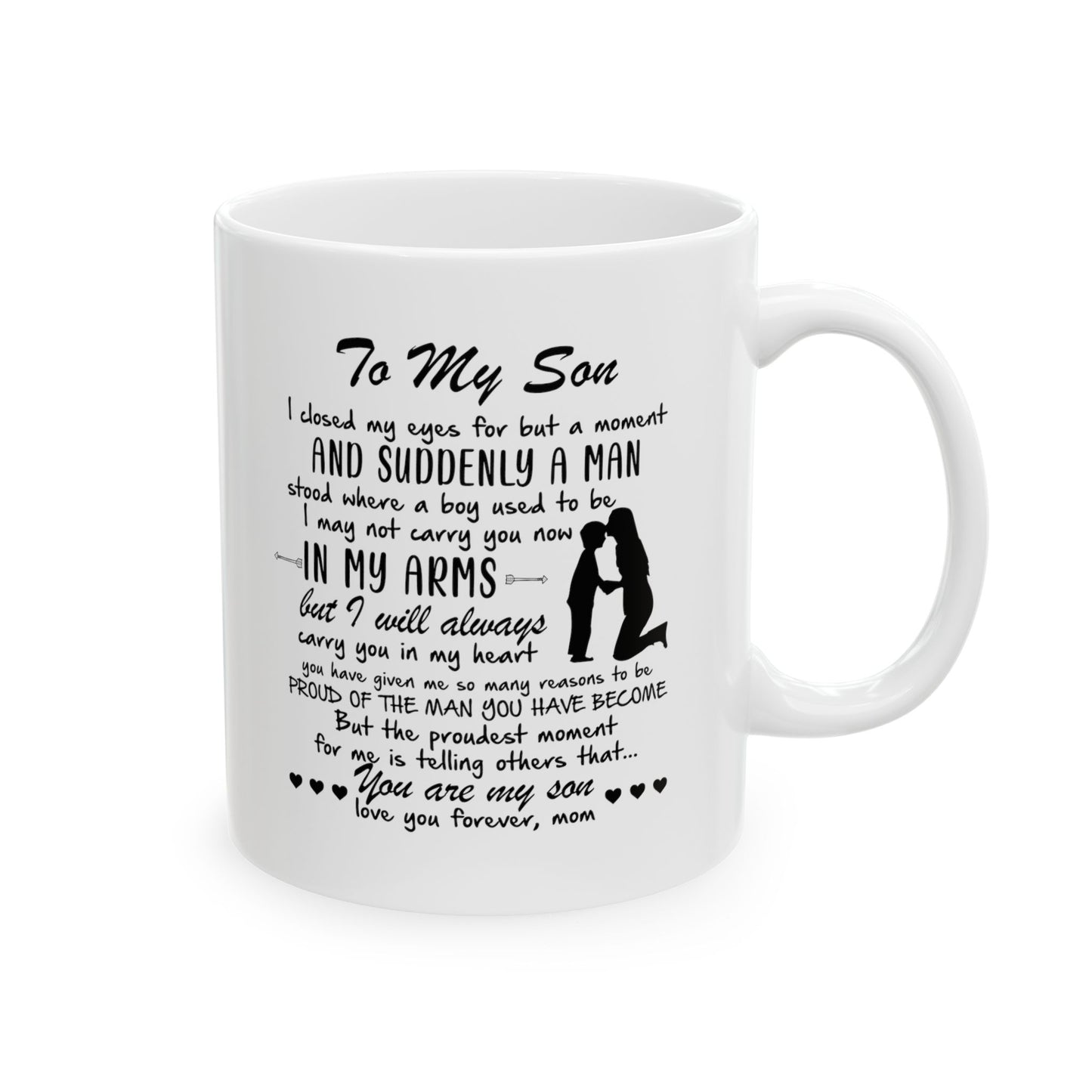 Mother to Son Mug – “To My Son, I Closed My Eyes…” Sentimental 11oz Ceramic Coffee Mug | Proud Mom Gift, Microwave & Dishwasher Safe