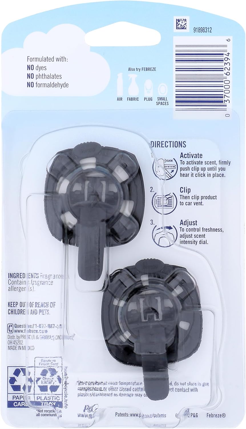 AUTO Air Freshener Vent Clip Ember, 07 Oz. Car Vent Clip, Pack of 2 (EMBER)