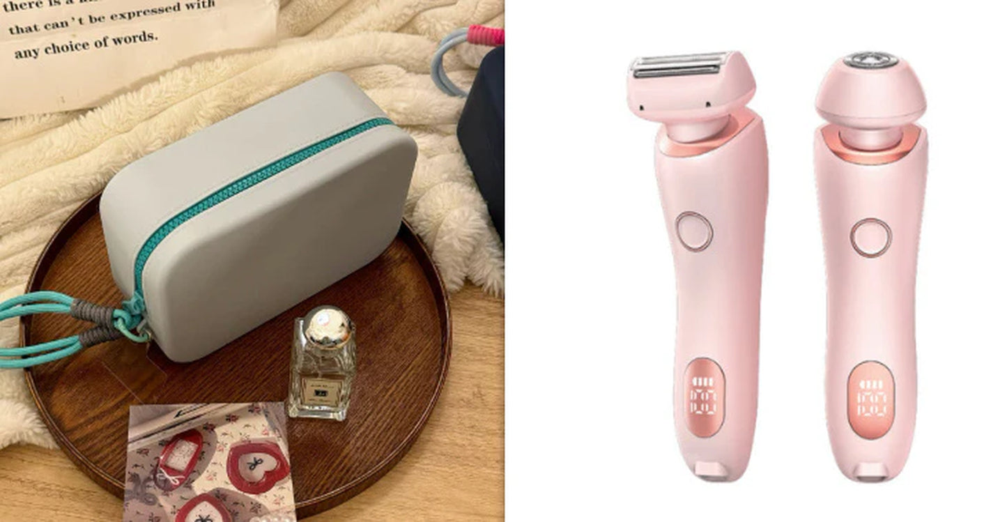 Dual Action USB Rechargeable Hair Remover & Epilator - Effortless Smoothness for Face, Body, and Bikini