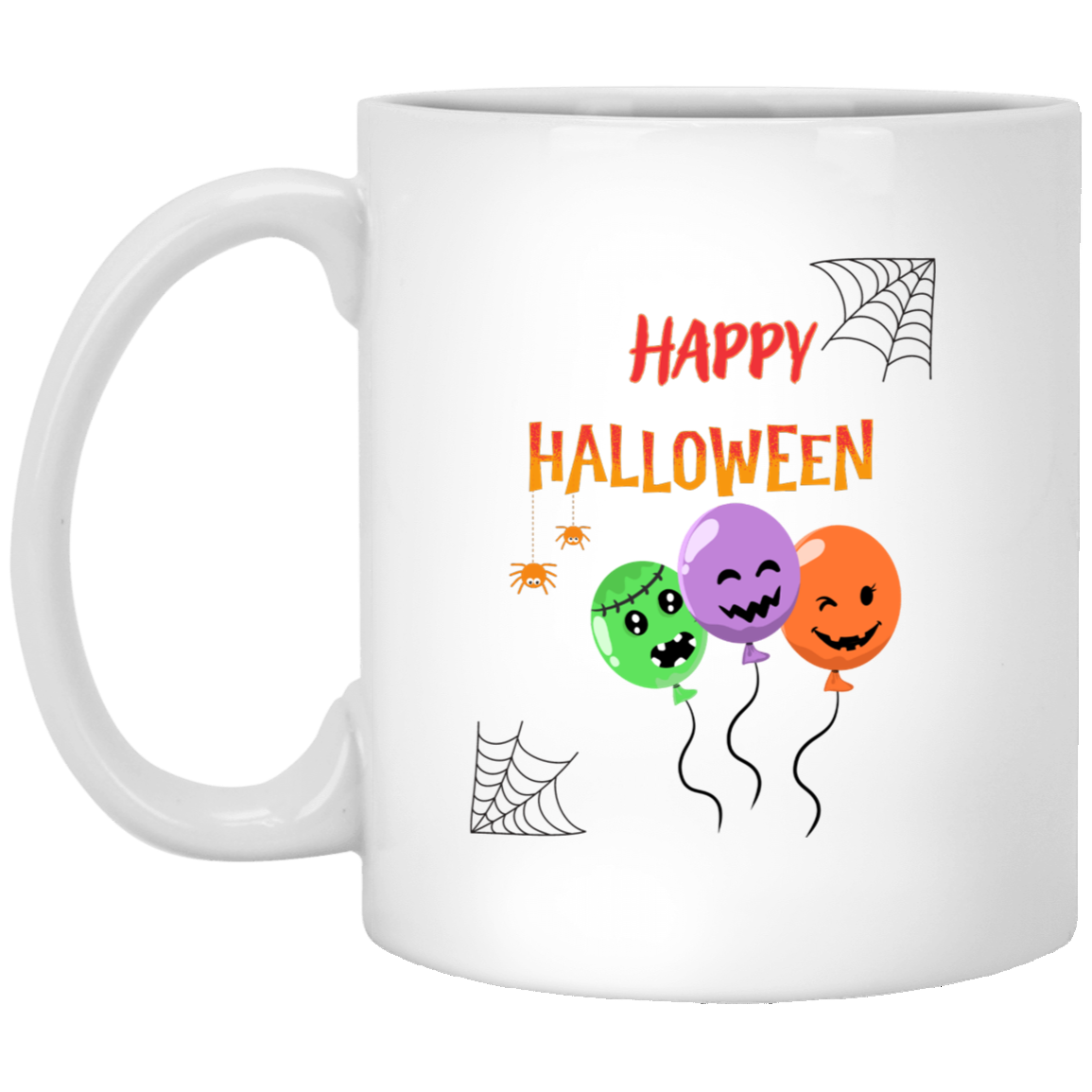 Halloween Mug β 11oz White Ceramic Coffee Cup with Spooky Design | Microwave & Dishwasher Safe | Fall & Halloween Gift