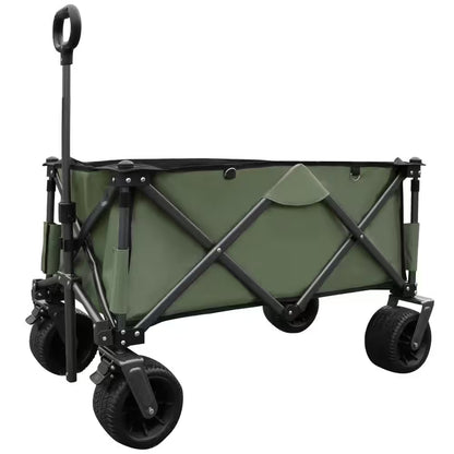 Min Capacity 5.5 Cu. Ft. Steel Utility Park Garden Cart Powered Wheelbarrow Green Supports up to 300 Lbs