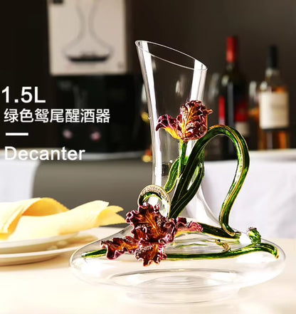 Glass Wine Bottle, Wine Decanter，Creativity, Enamel Color, Wine Cup, Home Decoration, Wine Glass Set，Home Bar，Gift