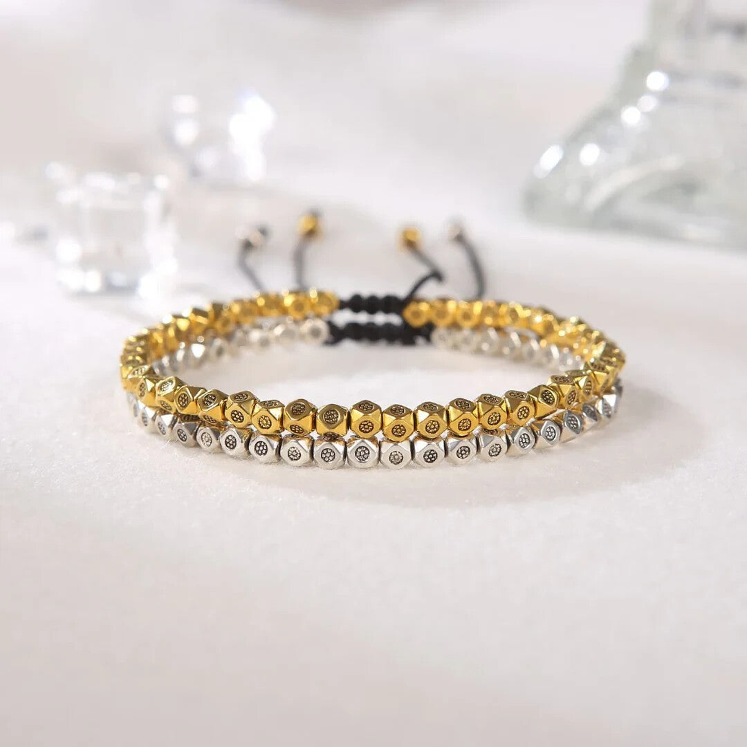 Tibetan Buddhist Copper Beads Bracelet Healing Reiki Protection Women Men Gifts