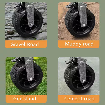 Min Capacity 5.5 Cu. Ft. Steel Utility Park Garden Cart Powered Wheelbarrow Green Supports up to 300 Lbs