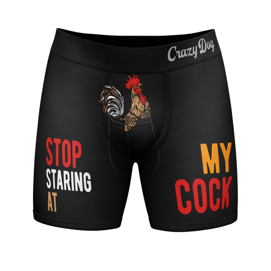 Mens Stop Staring at My Boxer Briefs Funny Sarcastic Joke Graphic Novelty