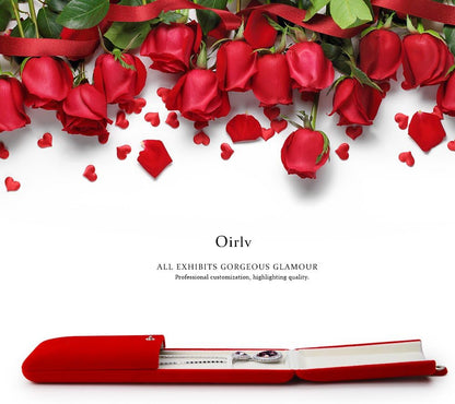 Red Jewelry Gift Box Necklace/Long Chain Storage Boxes