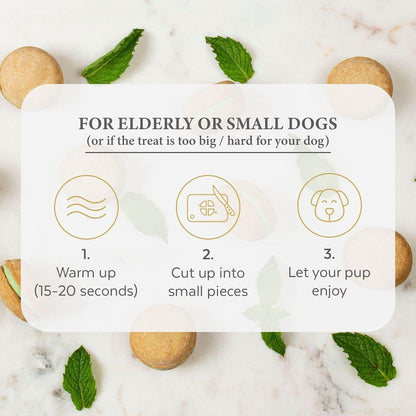 Christmas Dog Treats Mint Cupcakes, Dog Birthday Gift for Medium to Large Breed – Gourmet Macaron Cakes, Healthy & Delicious Human Grade Snacks – 6 Count