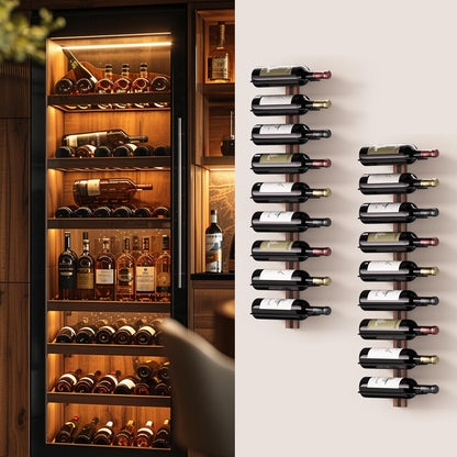 Wine Rack Wall Mounted for 24 Wine Bottles, Wood Wine Racks for Wall, Wine Holde
