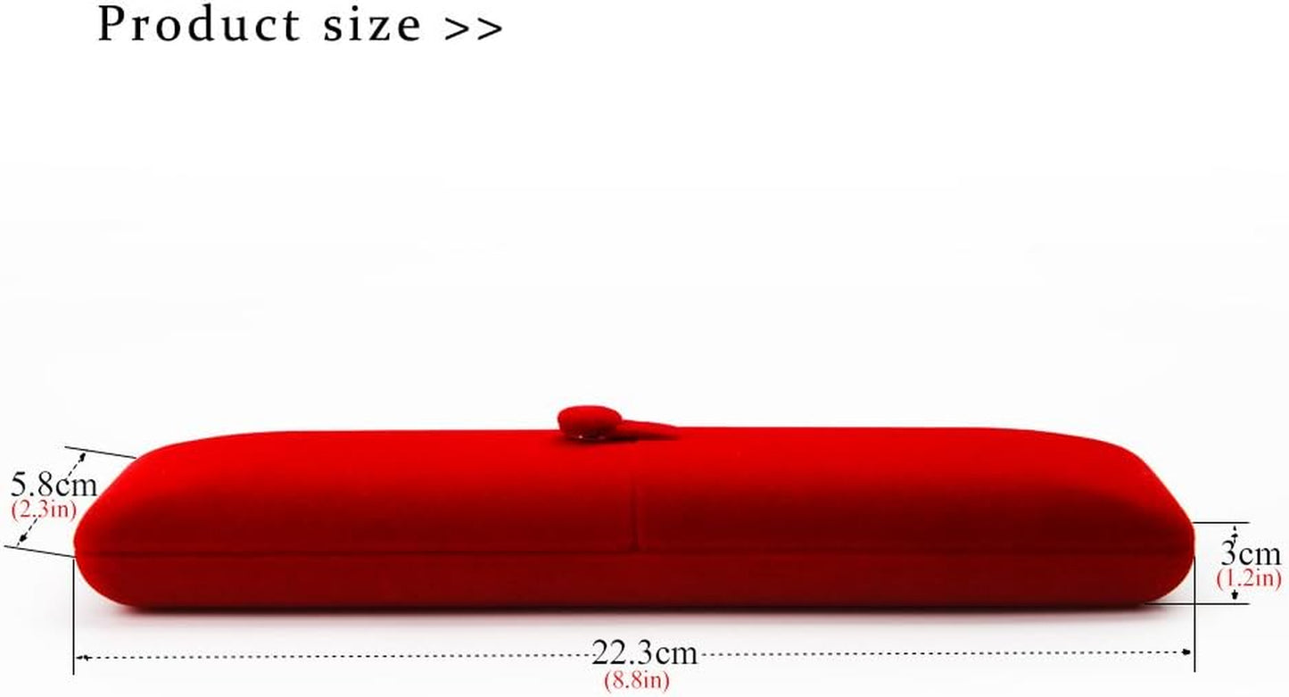 Red Jewelry Gift Box Necklace/Long Chain Storage Boxes