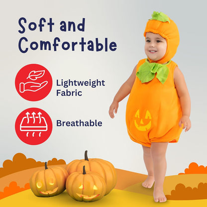 Adorable Baby Pumpkin Costume – Perfect Halloween Jack-O-Lantern Outfit for Toddlers