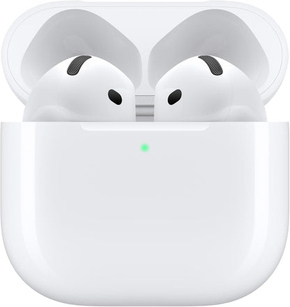 Airpods 4 Wireless Earbuds, Bluetooth Headphones, with Active Noise Cancellation, Adaptive Audio, Transparency Mode, Personalized Spatial Audio, USB-C Charging Case, Wireless Charging, H2 Chip