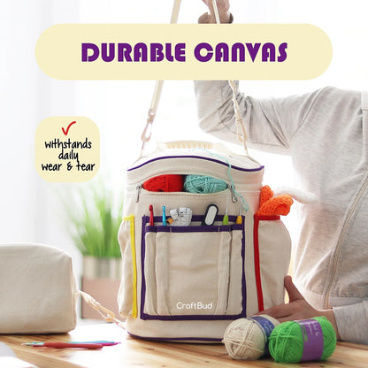 Crochet Kit for Beginners, Crochet Set with Cotton Yarn for Crochet with Crochet Bag