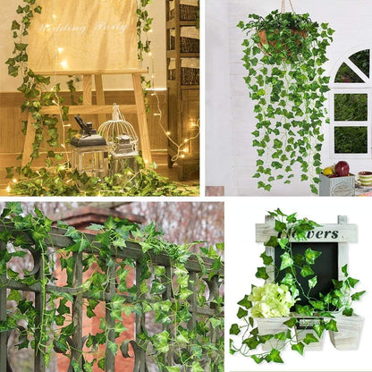 20 Pack 140Ft Artificial Ivy Vines - Lush Greenery Garland for Aesthetic Room, Wedding, Party & Garden Decor