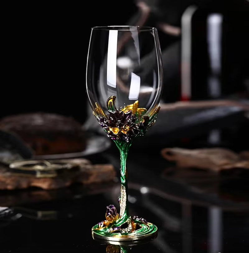 Glass Wine Bottle, Wine Decanter，Creativity, Enamel Color, Wine Cup, Home Decoration, Wine Glass Set，Home Bar，Gift