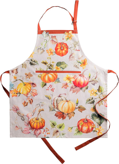 Stylish 100% Cotton Kitchen Apron for Women & Men - Perfect for Cooking, Gardening, and Serving with Convenient Pocket