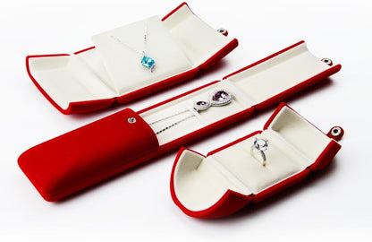 Red Jewelry Gift Box Necklace/Long Chain Storage Boxes