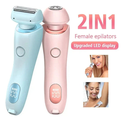 Dual Action USB Rechargeable Hair Remover & Epilator - Effortless Smoothness for Face, Body, and Bikini