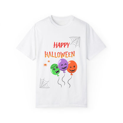 Unisex Garment-Dyed Halloween T-Shirt – Vintage Style Spooky Graphic Tee for Fall Festivities (S–4XL)