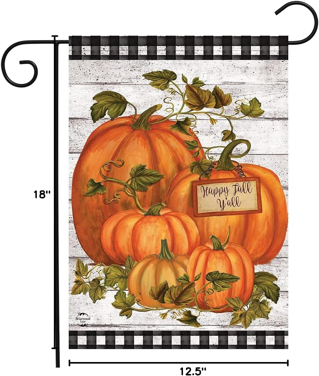 Charming Happy Fall Y'All Pumpkins Farmhouse Garden Flag