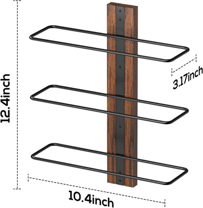 Wine Rack Wall Mounted for 24 Wine Bottles, Wood Wine Racks for Wall, Wine Holde
