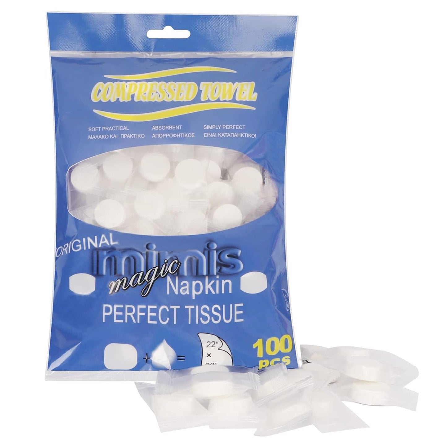 Classycoo Compressed Towel 100 PCS Mini Tablets Disposable Portable Face Towel Cotton Coin Tissue Eco-Friendly for Travel, Camping, Hiking, Sport, Beauty, Home Hand Wipes, Outdoor Activities Pink