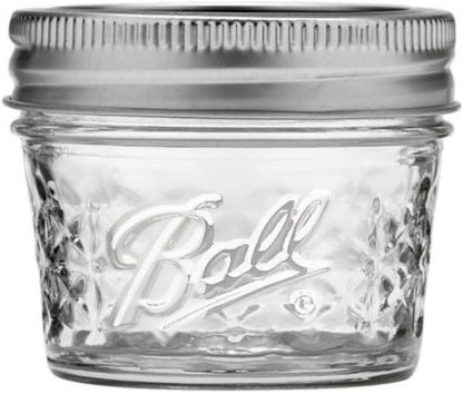 Mason 4Oz Quilted Jelly Jars with Lids and Bands, Set of 12