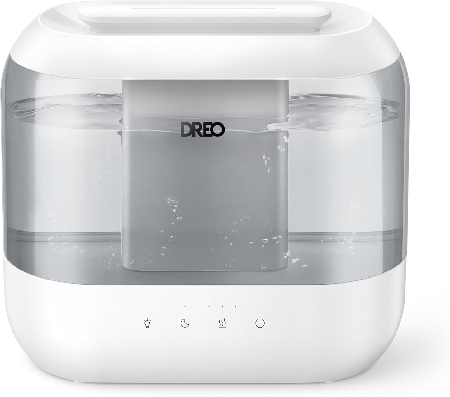 Dreo Humidifiers for Bedroom, 4L Top Fill 4L Humidifiers for Bedroom, 36H Runtime, 28 Db Quiet Cool Mist Supersized Air Humidifier for Large Room, Plants, Baby Nursery, Indoor, Night Light, Easy to Clean & Fill, Black