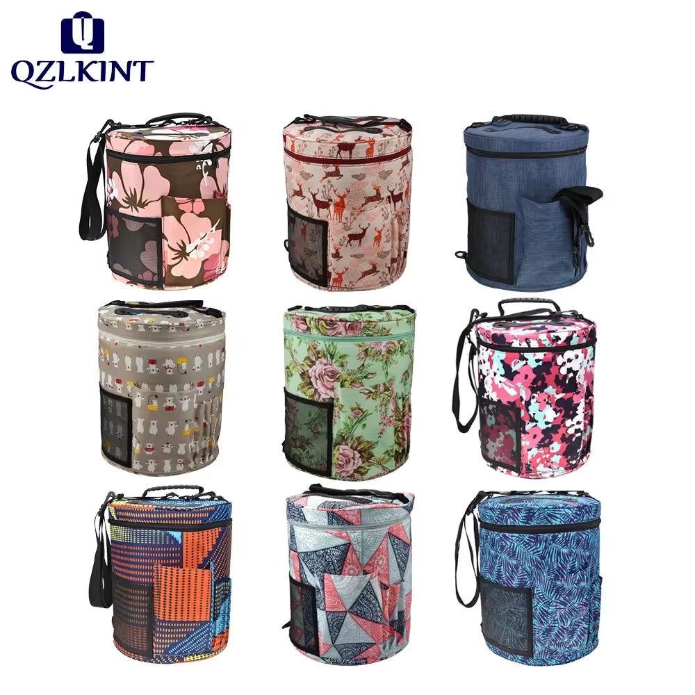 12 Styles Yarn Storage Knitting Bag Large Yarn Knitting Tote Bag for Crochet Hooks and Knitting Needles Yarn Balls