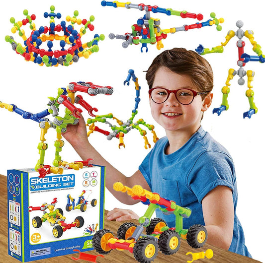 Vivostore Kids Building Stem Toys ,110 Pcs Educational Construction Engineering Building Blocks DIY Learning Set for Ages 3+ Year Old, Best Gift for Kids Creative Games & Fun Activity