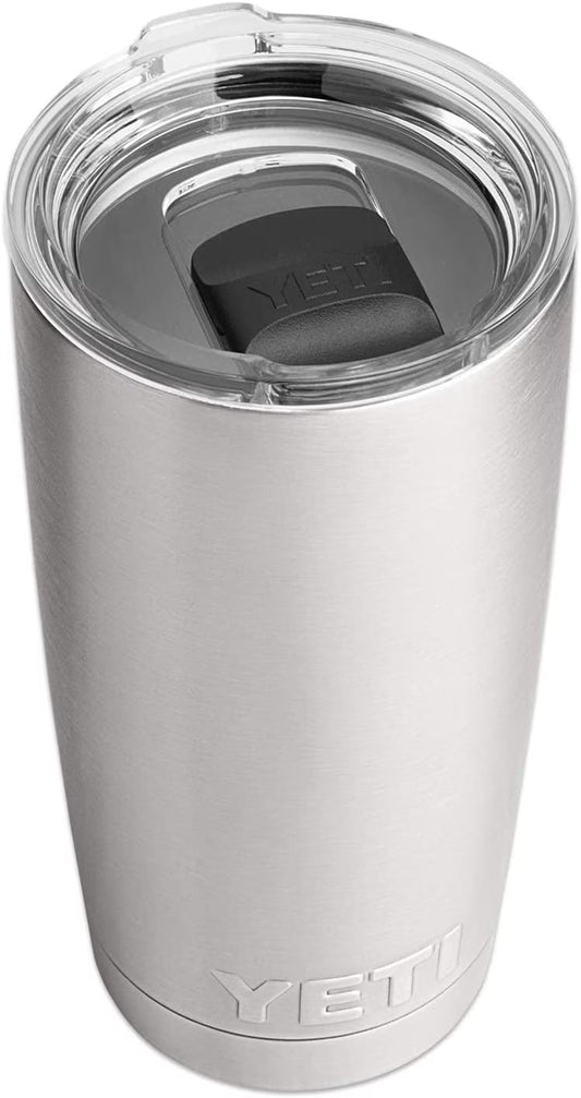 Yetl Rambler 20 Oz Tumbler, Stainless Steel, Vacuum Insulated with Magslider Lid, All Stainless Steel