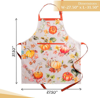 Stylish 100% Cotton Kitchen Apron for Women & Men - Perfect for Cooking, Gardening, and Serving with Convenient Pocket