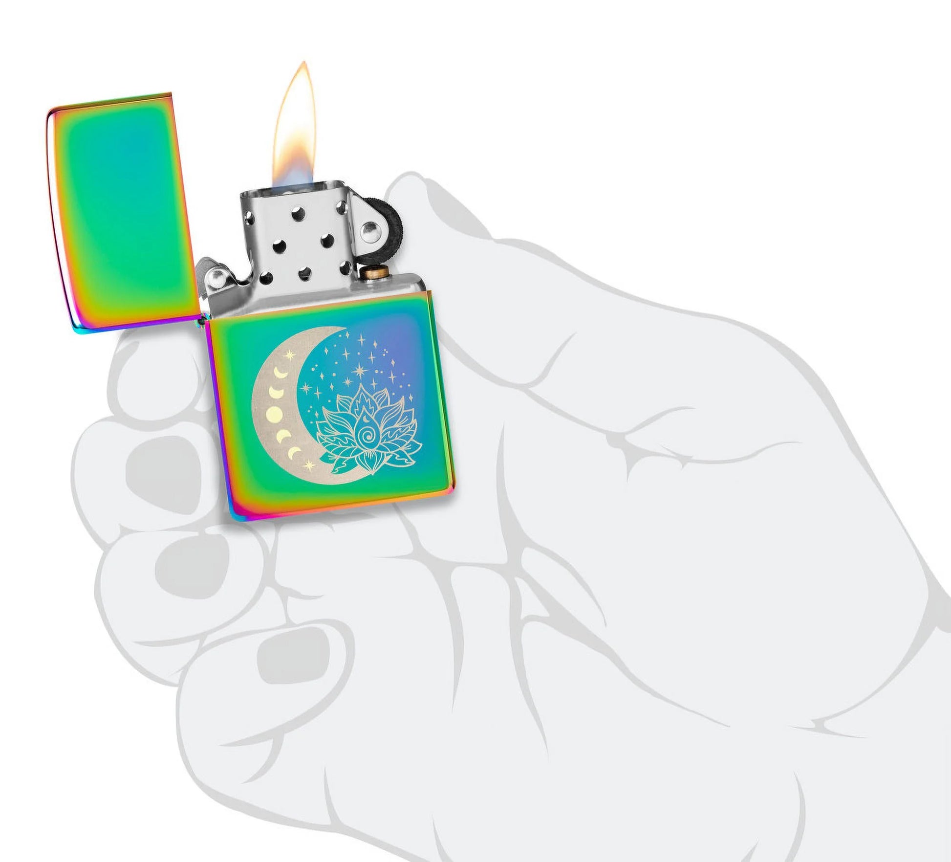 Zippo Spiritual Multi-Color Pocket Lighter