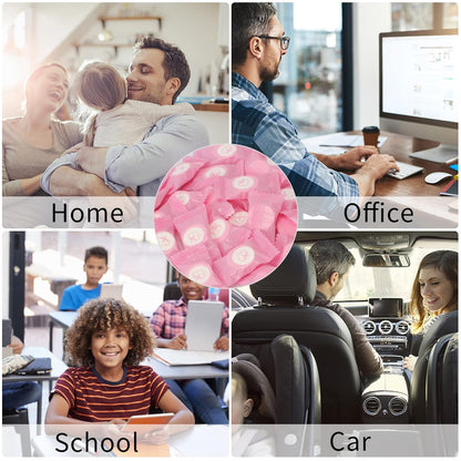 Compressed Towel 100 PCS Mini Tablets Disposable Portable Face Towel Cotton Coin Tissue Eco-Friendly for Travel, Camping, Hiking, Sport, Beauty, Home Hand Wipes, Outdoor Activities Pink