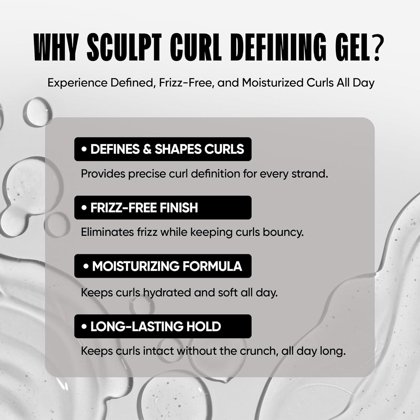 Miche Sculpt Curl Defining Gel – Alcohol-Free Curl Sculpting Gel for Medium Hold, Shine, and Definition – Enriched with Organic Aloe Vera & Bamboo Extract for Curly Hair