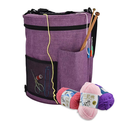12 Styles Yarn Storage Knitting Bag Large Yarn Knitting Tote Bag for Crochet Hooks and Knitting Needles Yarn Balls
