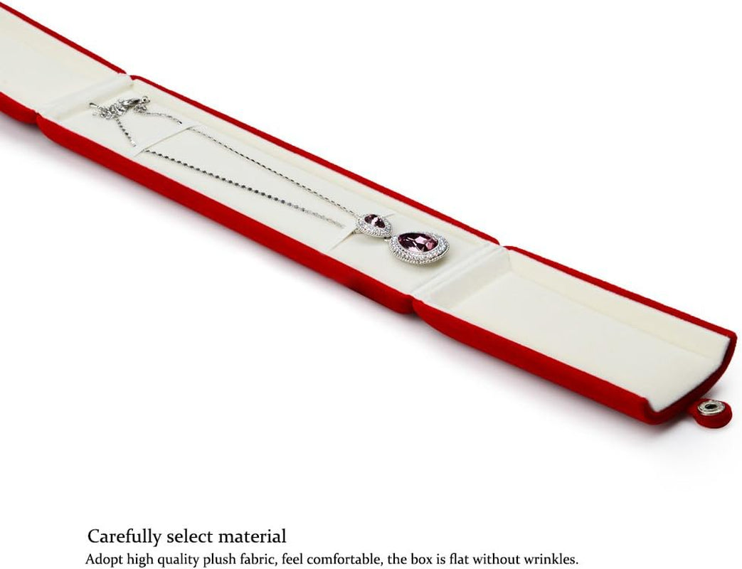 Red Jewelry Gift Box Necklace/Long Chain Storage Boxes