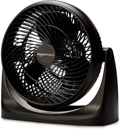 Air Circulator Fan, Desk Fan for Bedroom, Home and Office, with 90-Degree Tilt Head, 3 Speed Settings, Lightweight (3 LBS), 35 Watts, Black, 11.1"W X 6.3"D X 10.9"H