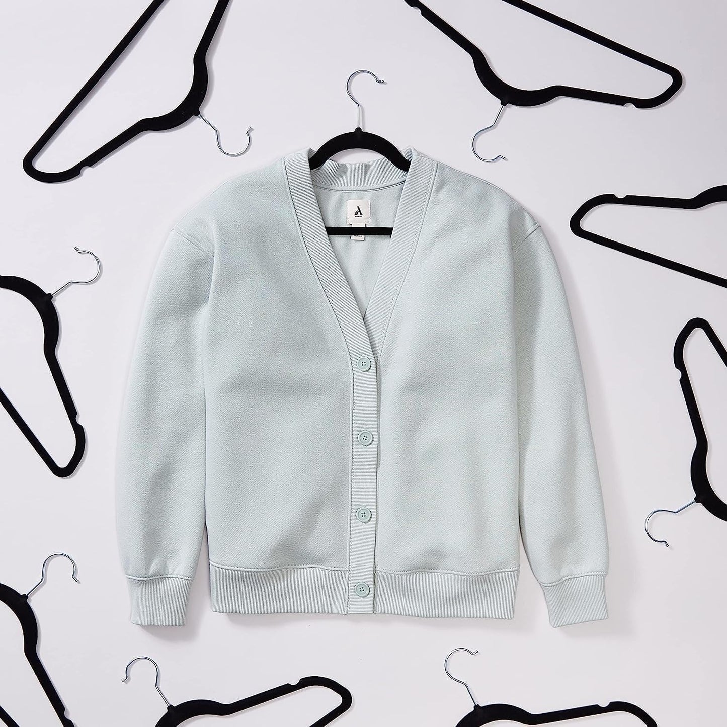 Slim Velvet, Non-Slip Suit Clothes Hangers, Pack of 30, Black