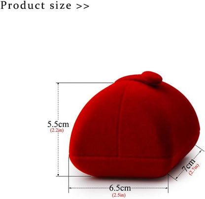 Red Velvet Ring Box for Proposal/Engagement/Wedding Premium Jewelry Gift Box