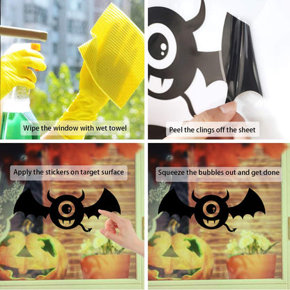 Giant 10PCS Cute Wiggly Monster Halloween Window Clings – Fun and Festive Decorations!