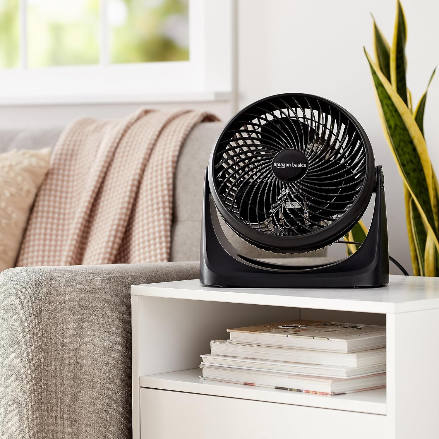 Air Circulator Fan, Desk Fan for Bedroom, Home and Office, with 90-Degree Tilt Head, 3 Speed Settings, Lightweight (3 LBS), 35 Watts, Black, 11.1"W X 6.3"D X 10.9"H