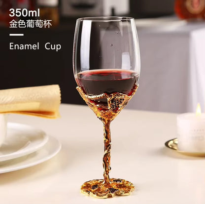 Glass Wine Bottle, Wine Decanter，Creativity, Enamel Color, Wine Cup, Home Decoration, Wine Glass Set，Home Bar，Gift