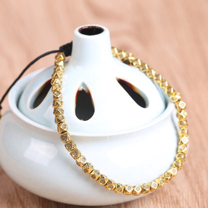 Tibetan Buddhist Copper Beads Bracelet Healing Reiki Protection Women Men Gifts