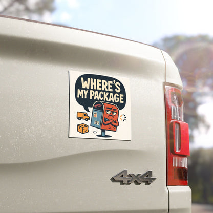 Car Magnet - Where's My Package Bumper Sticker