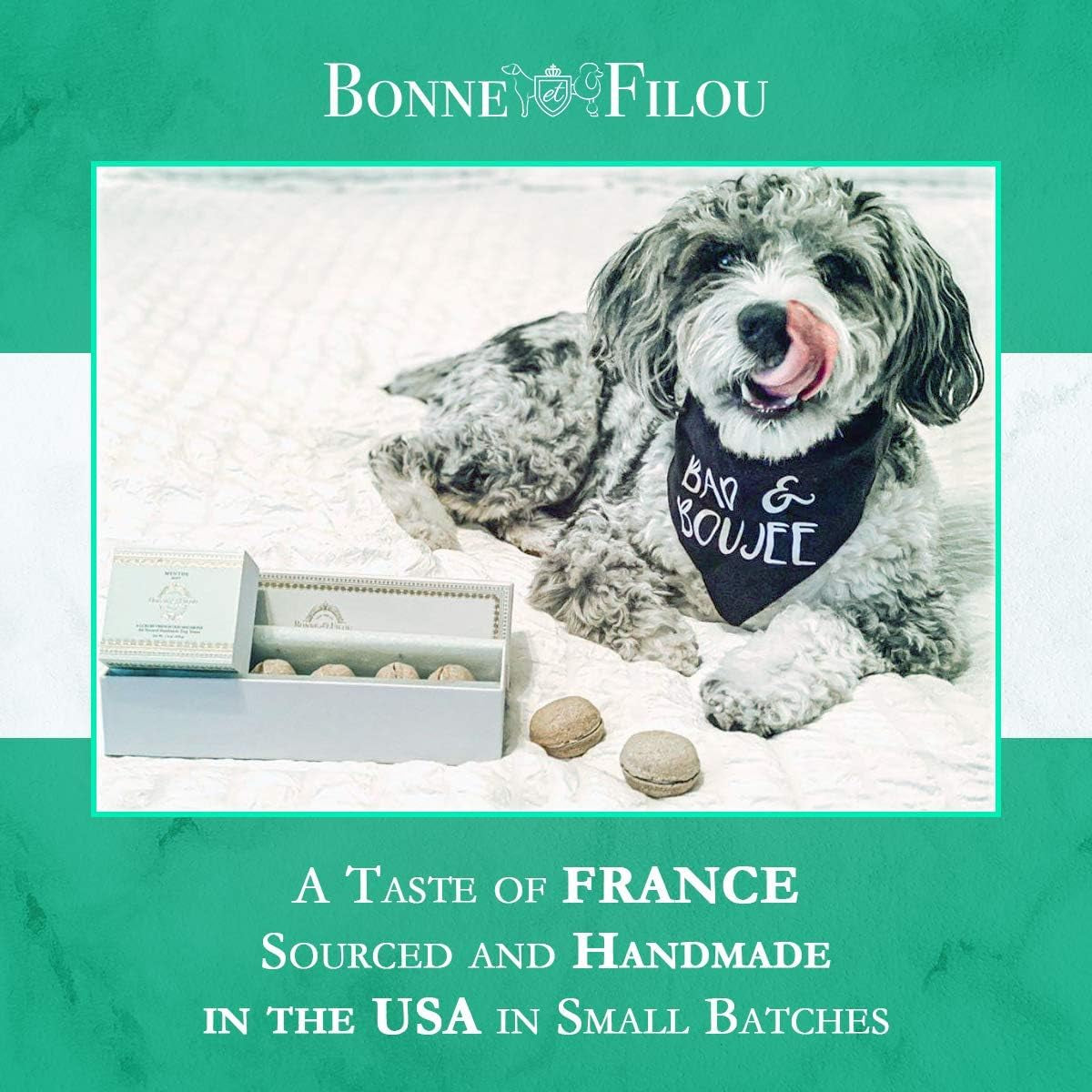 Christmas Dog Treats Mint Cupcakes, Dog Birthday Gift for Medium to Large Breed – Gourmet Macaron Cakes, Healthy & Delicious Human Grade Snacks – 6 Count